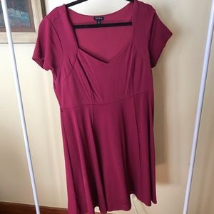 Burgundy 50’s style torrid dress